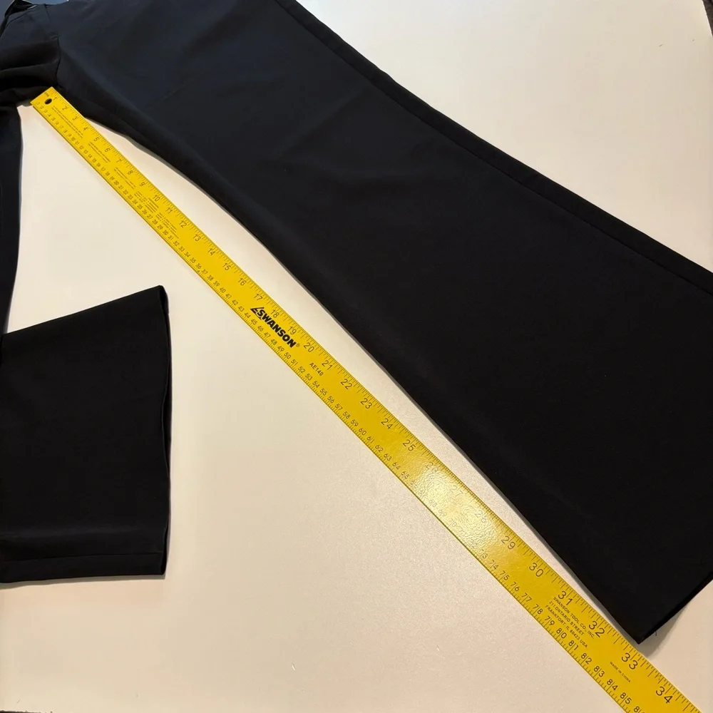 Hot Kiss Y2K Low Rise Black Flare Pants w/ Heart Buckle – Emo Grunge 2000s - Picture 15 of 15